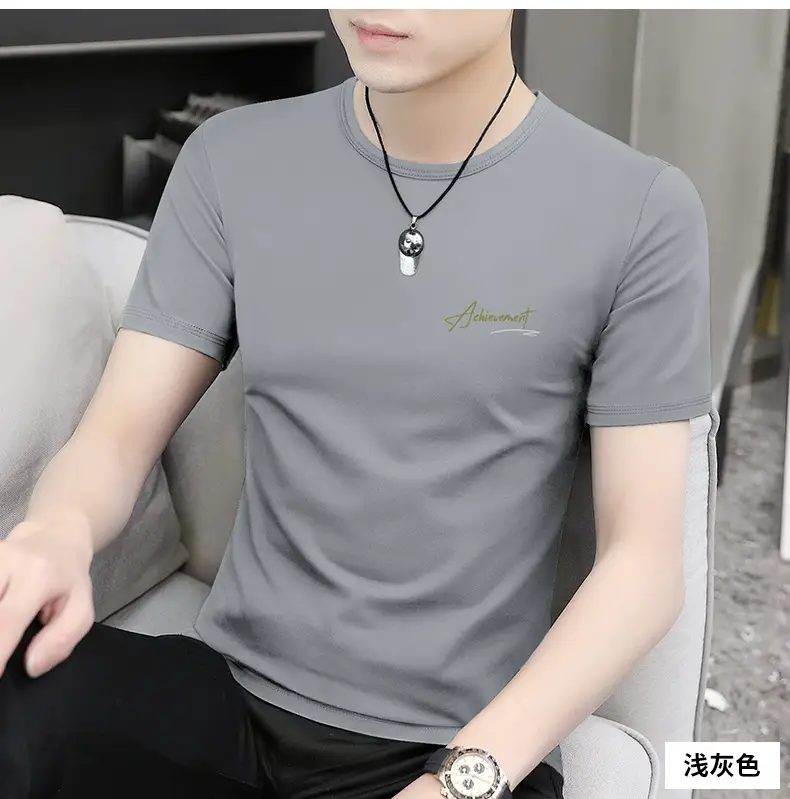 Ice Silk T-Shirt for Men Black White Quick Dry — feature 15