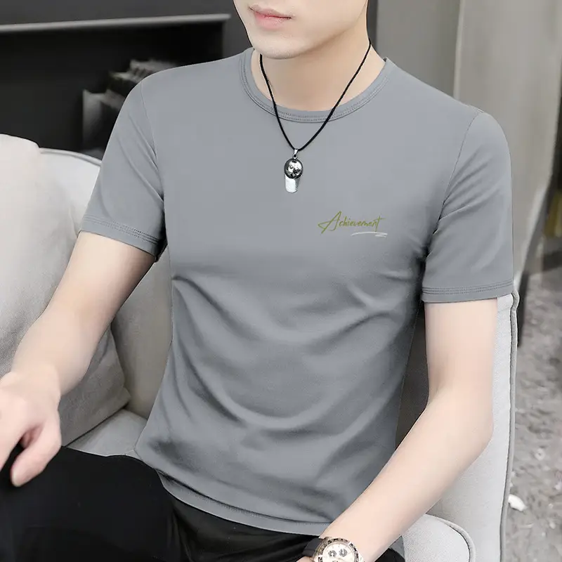 Ice Silk T-Shirt for Men Black White Quick Dry - Image 7