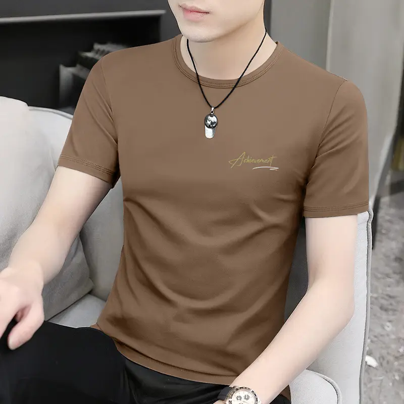 Ice Silk T-Shirt for Men Black White Quick Dry - Image 8