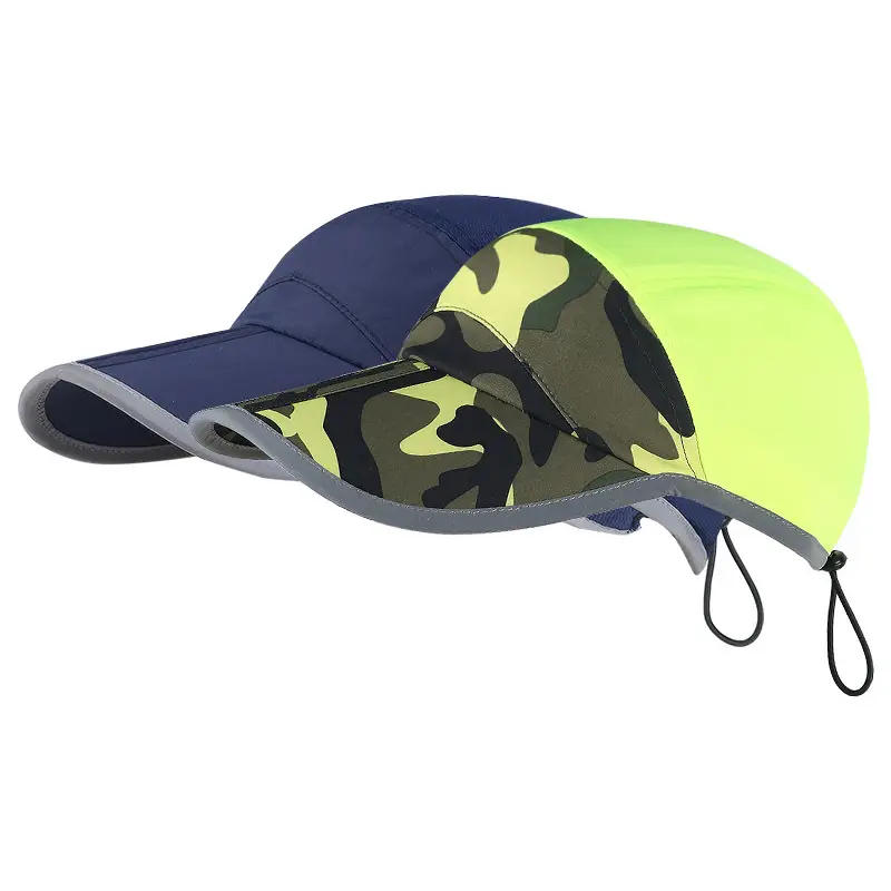 Men's Camo Running Cap Lightweight Breathable Black - Image 6