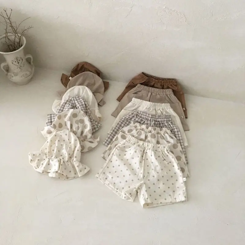 Infant Cotton Linen Shorts Set Spring Summer Loose Breathable