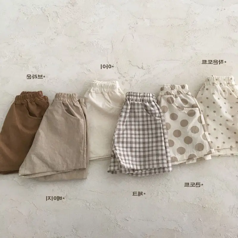 Infant Cotton Linen Shorts Set Spring Summer Loose Breathable