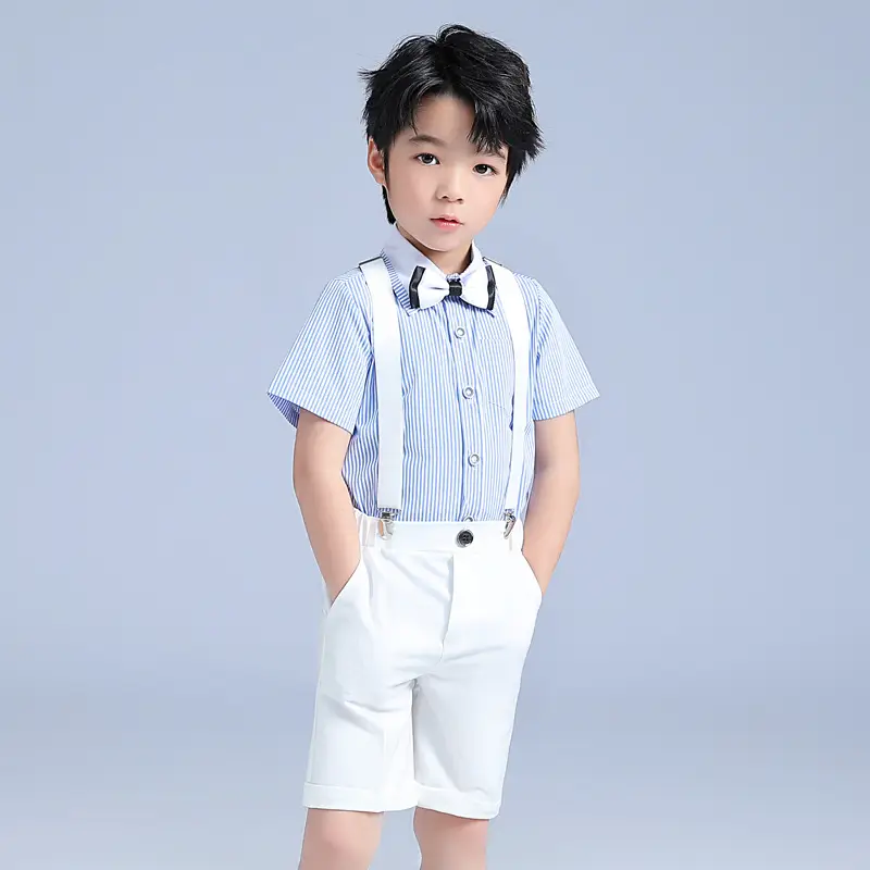 Boys' Pink Striped Short Sleeve Shirt for Baby Show