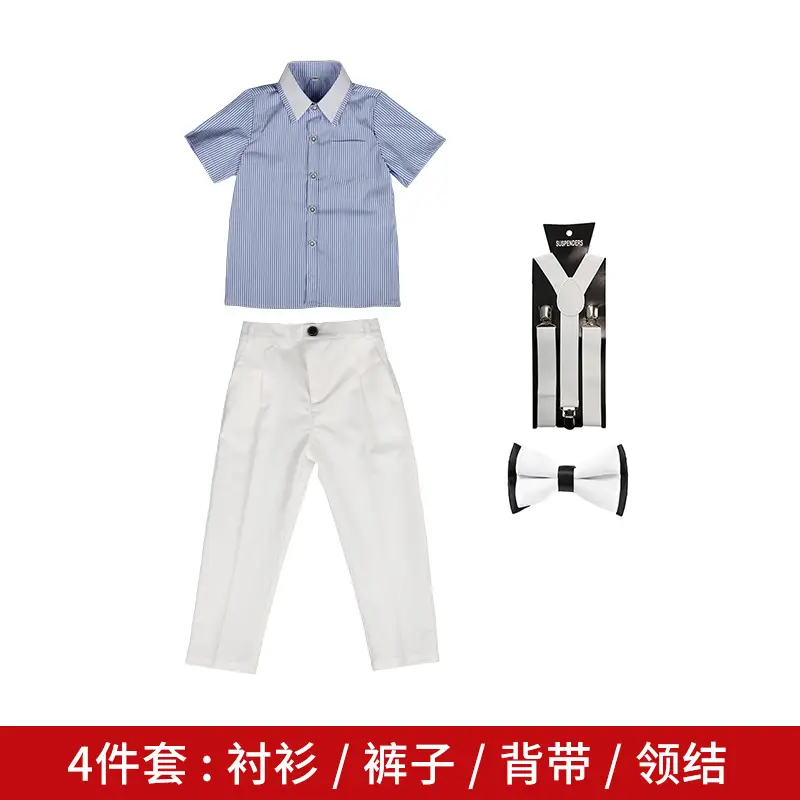 Boys' Pink Striped Short Sleeve Shirt for Baby Show