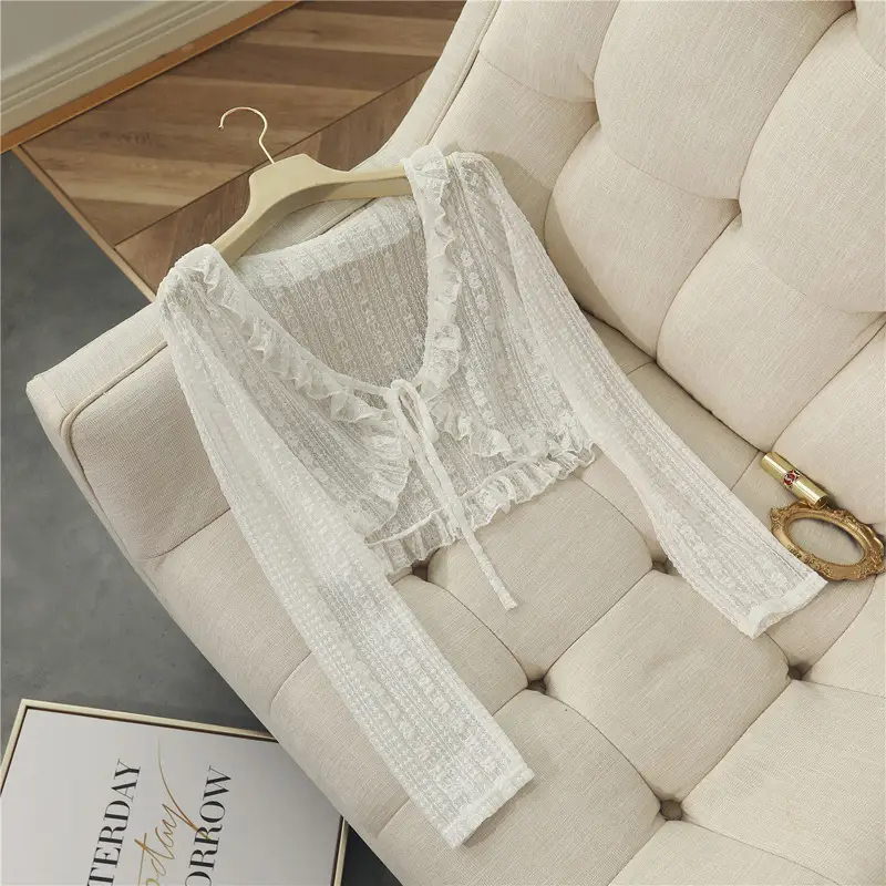 Women Floral Lace Cardigan Jacket Sun Protection Summer Shawl — feature 10