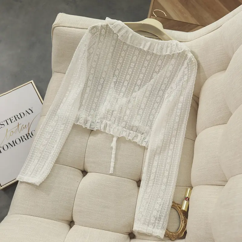 Women Floral Lace Cardigan Jacket Sun Protection Summer Shawl — feature 11