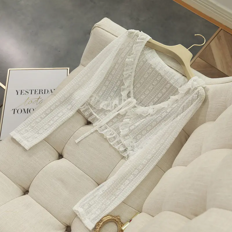 Women Floral Lace Cardigan Jacket Sun Protection Summer Shawl — feature 9