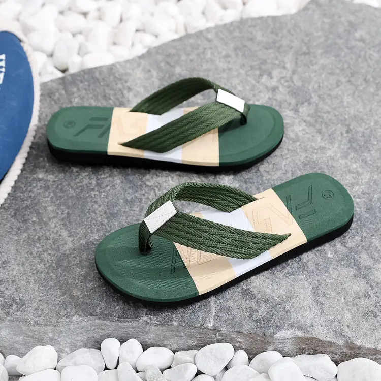 Men's Red Blue White Flip Flops Casual Summer Sandals