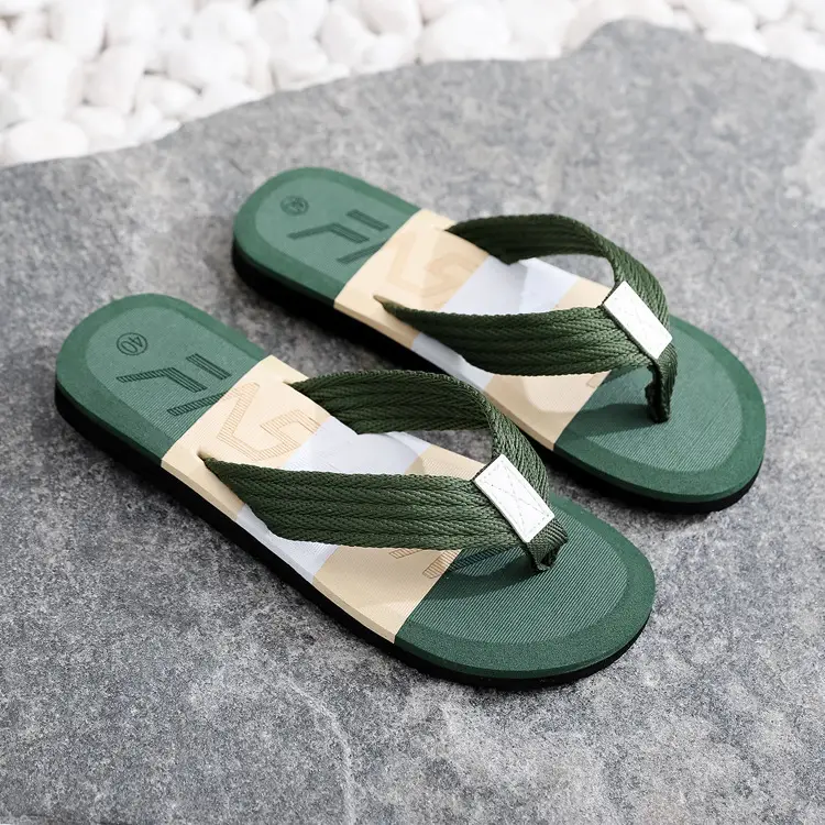 Men's Red Blue White Flip Flops Casual Summer Sandals