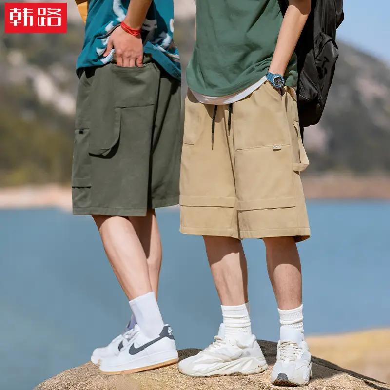 Helu Men's Black Cargo Shorts 2025 Summer - Image 4