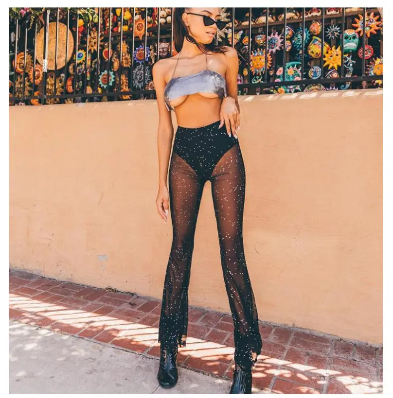 Blue Starry Flare Pants for Women 2024 — feature 2