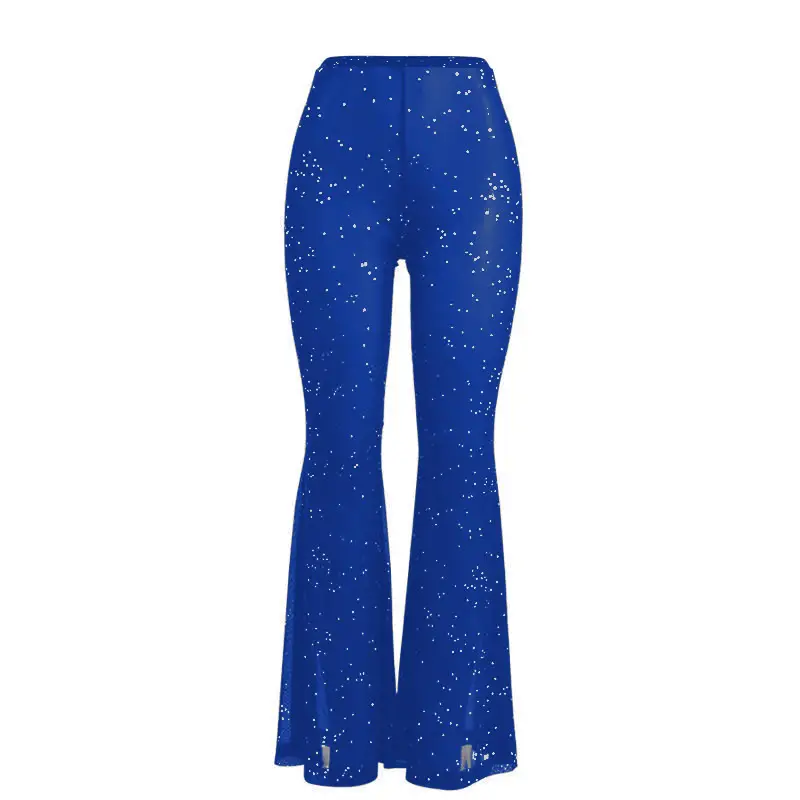 Blue Starry Flare Pants for Women 2024 - Image 3