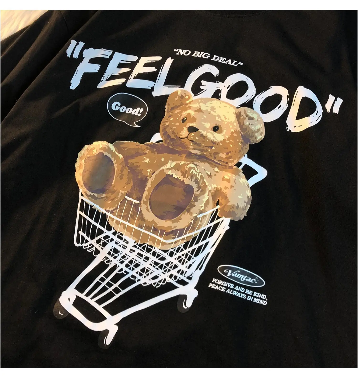 Women Bear Print Short Sleeve T-Shirt Summer Loose Fit — feature 24