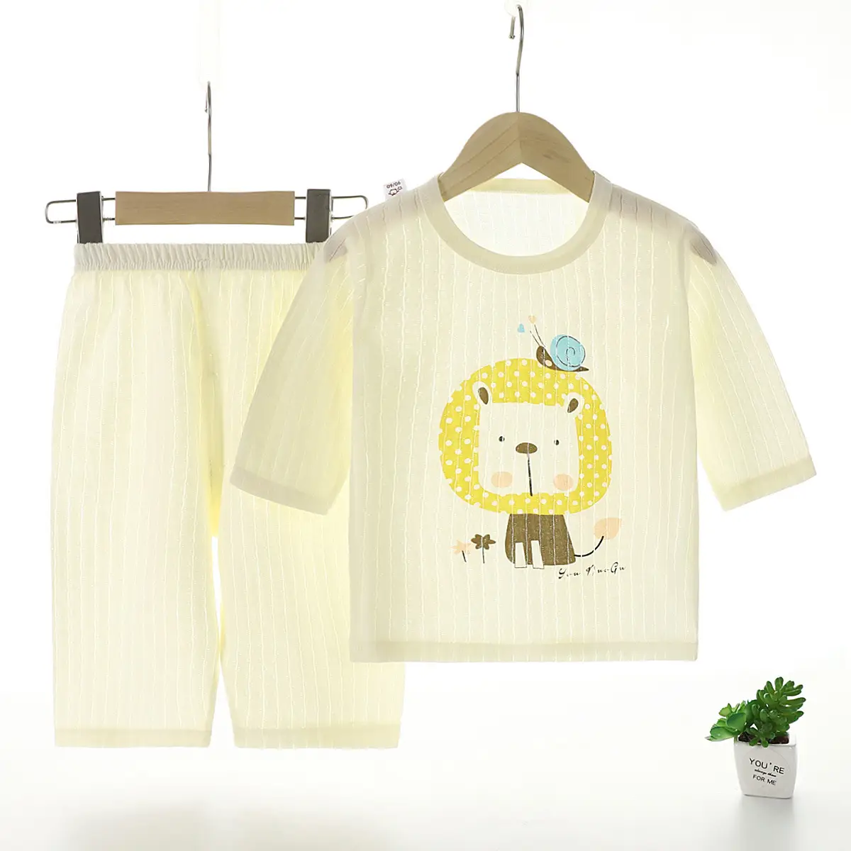 Children Cotton Cartoon Pajamas Summer Set — feature 18