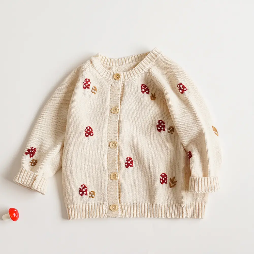 Children's Embroidered Cotton Knitted Sweater Spring Autumn - Image 3