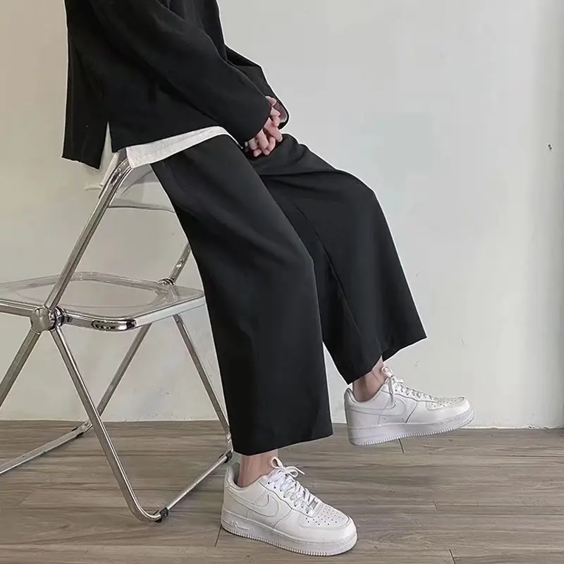 Men's Summer Thin Hong Kong-style Pants White Loose Ankle - Image 6