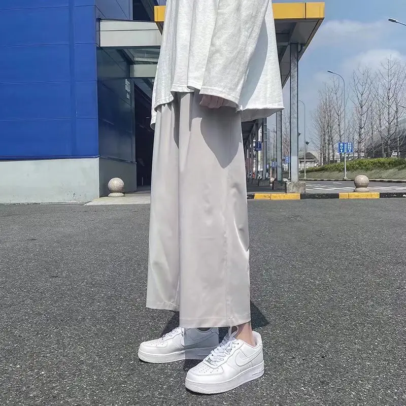 Men's Summer Thin Hong Kong-style Pants White Loose Ankle - Image 7