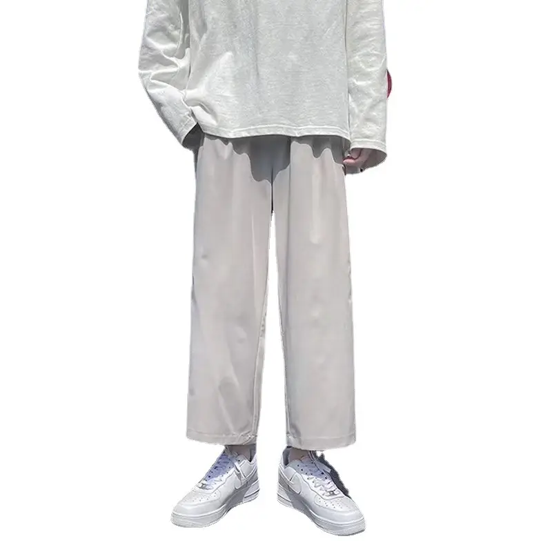 Men's Summer Thin Hong Kong-style Pants White Loose Ankle - Image 9