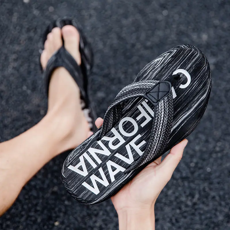 2025 New Style Cross-Brand Flip Flops Black Sandals