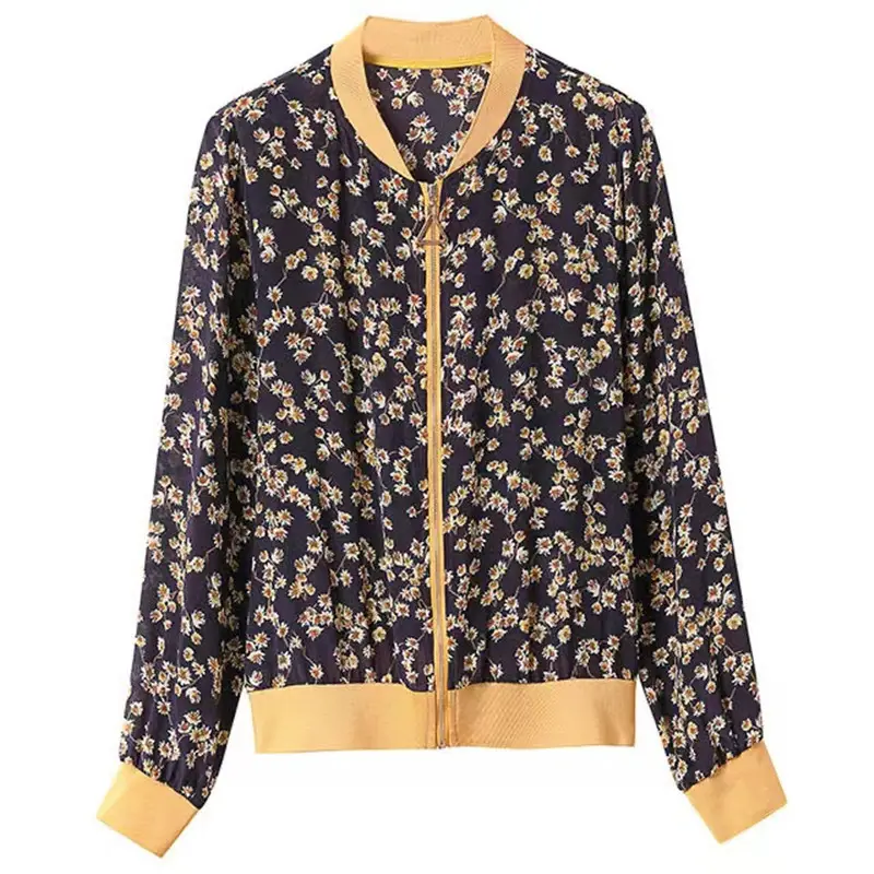 Women's Chiffon Floral Long Sleeve Jacket Summer Thailand - Image 6