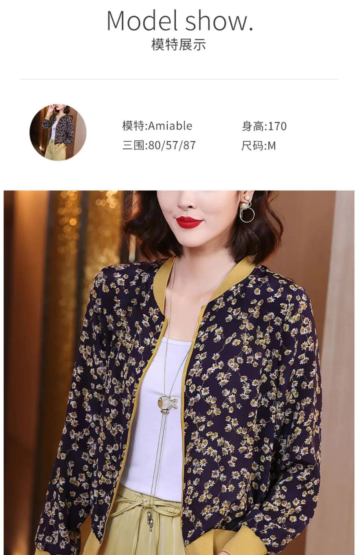 Women's Chiffon Floral Long Sleeve Jacket Summer Thailand — feature 10