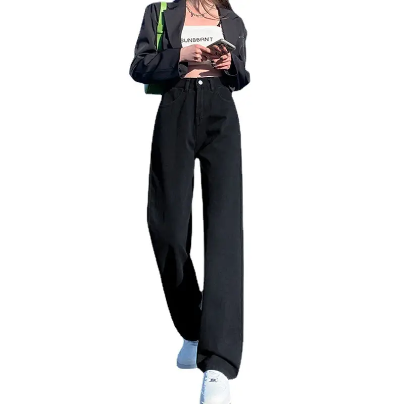 White Wide Leg Pants Slim Fit for Women - Image 9