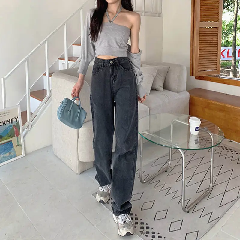 White Wide Leg Pants Slim Fit for Women - Image 2