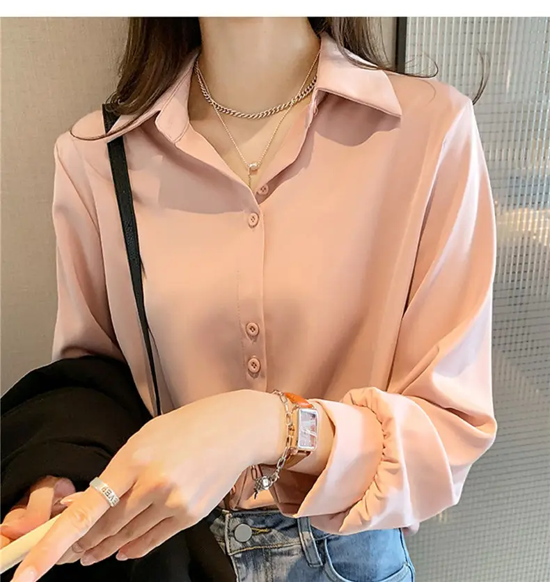Women's Light Blue Long Sleeve Shirt Early Autumn 2025 — feature 11