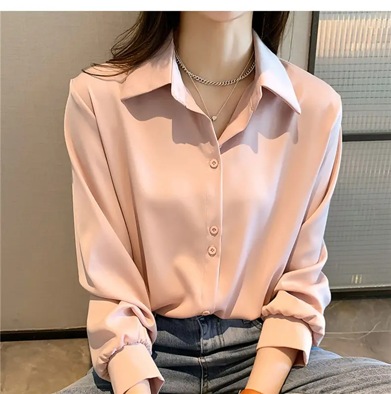 Women's Light Blue Long Sleeve Shirt Early Autumn 2025 — feature 12