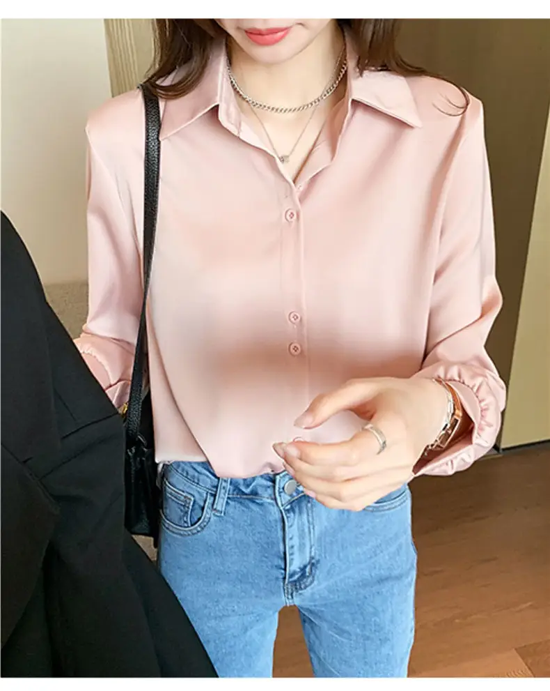 Women's Light Blue Long Sleeve Shirt Early Autumn 2025 — feature 13
