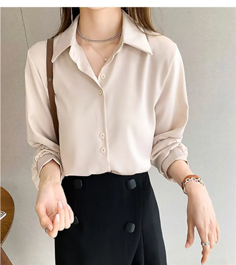 Women's Light Blue Long Sleeve Shirt Early Autumn 2025 — feature 21