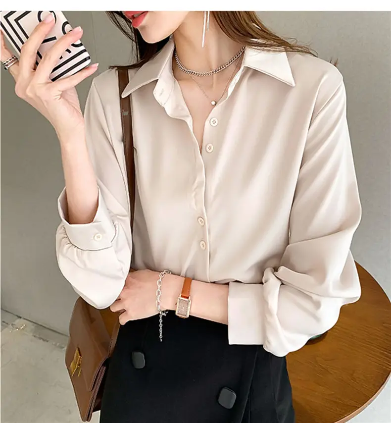 Women's Light Blue Long Sleeve Shirt Early Autumn 2025 — feature 22
