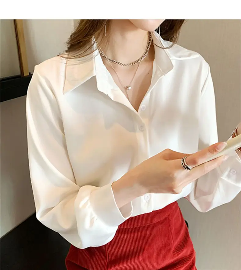 Women's Light Blue Long Sleeve Shirt Early Autumn 2025 — feature 3