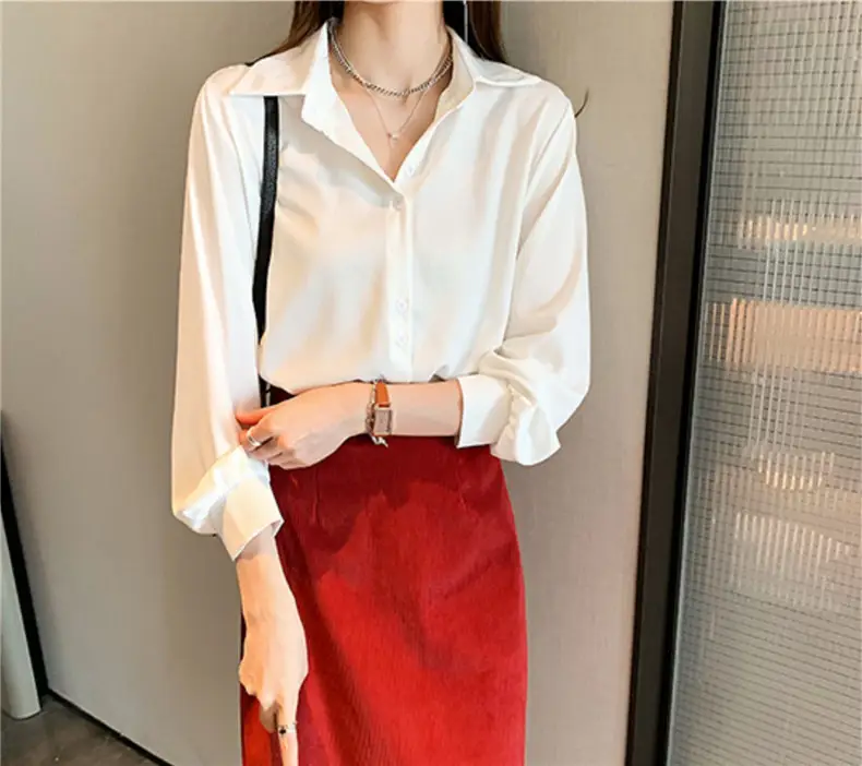 Women's Light Blue Long Sleeve Shirt Early Autumn 2025 — feature 6