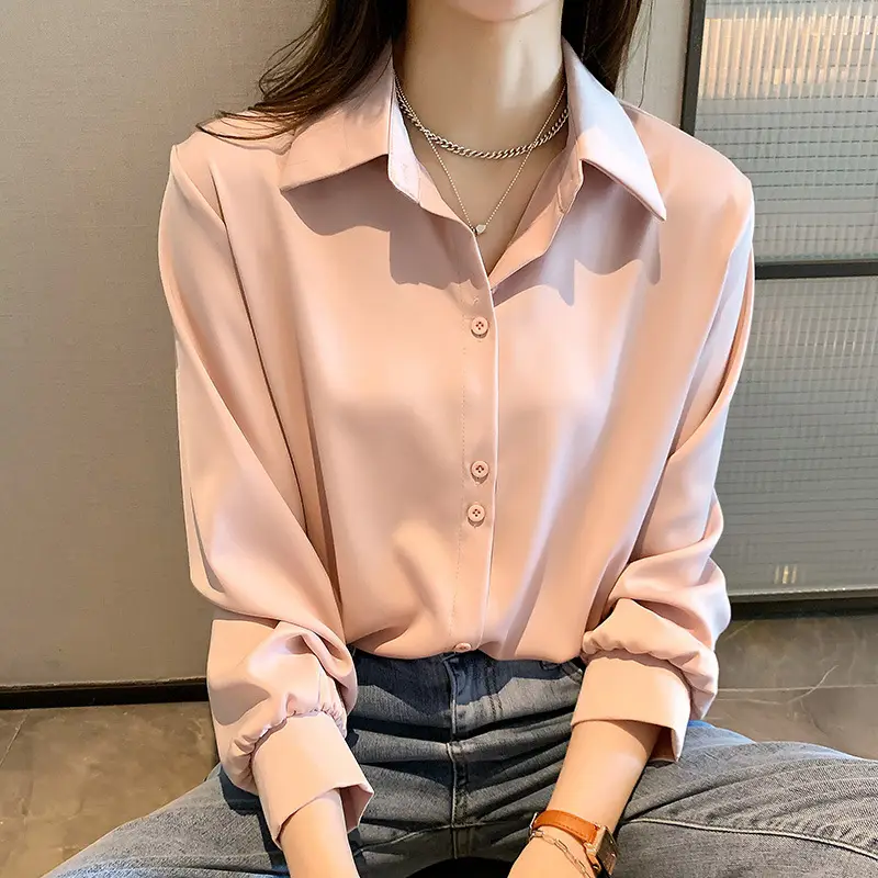 Women's Light Blue Long Sleeve Shirt Early Autumn 2025 - Image 2