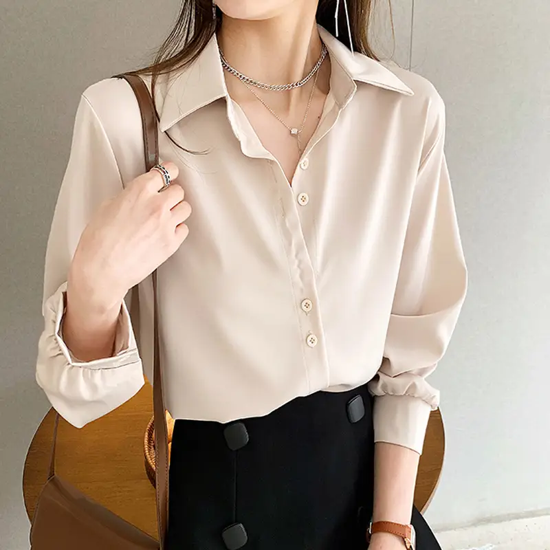 Women's Light Blue Long Sleeve Shirt Early Autumn 2025 - Image 4