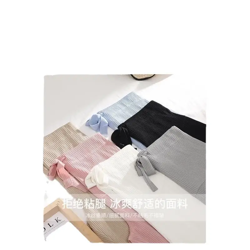 2022 Spring Straight Leg Pants Ice Silk Wide Leg Casual - Image 11