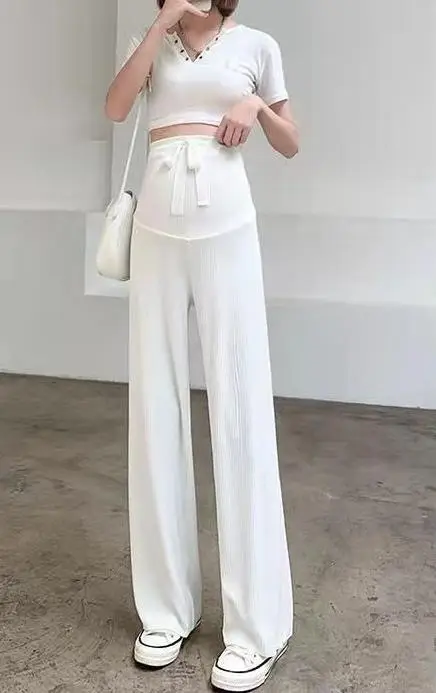2022 Spring Straight Leg Pants Ice Silk Wide Leg Casual - Image 6