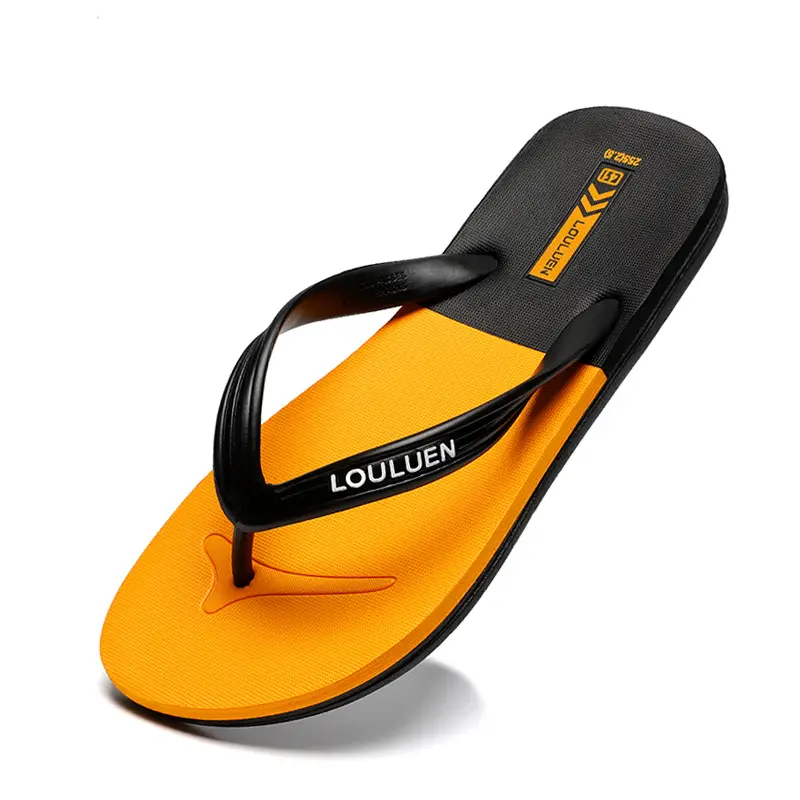2025 Red Rubber Flip Flops for Men Casual Beach Wear