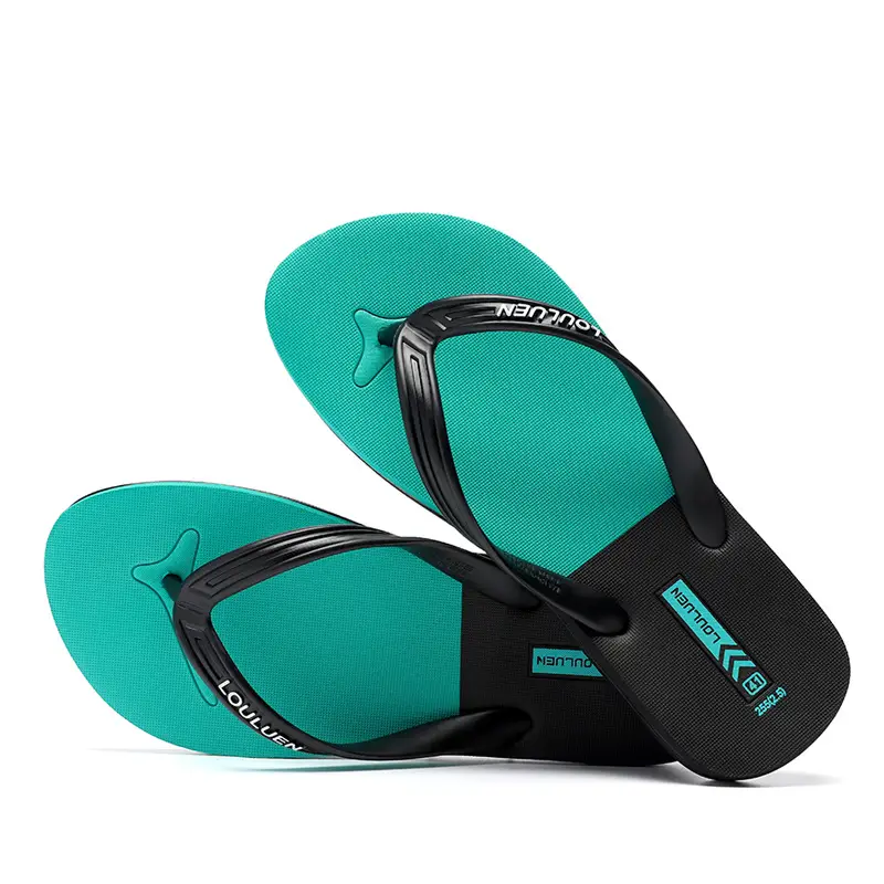 2025 Red Rubber Flip Flops for Men Casual Beach Wear