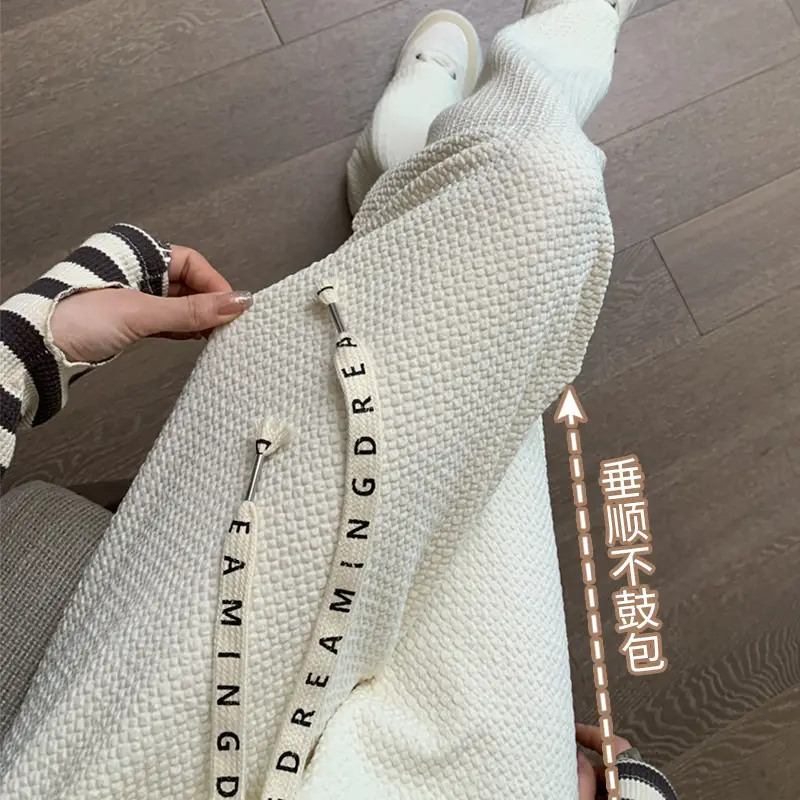 Women Pink Wide Leg High Waist Pants Spring Summer Casual