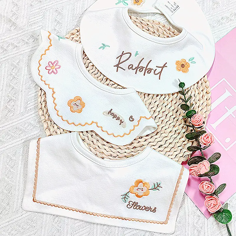 Pure Cotton Baby Bibs Anti-Vomiting Water Absorbent 360 Rotatable - Image 27