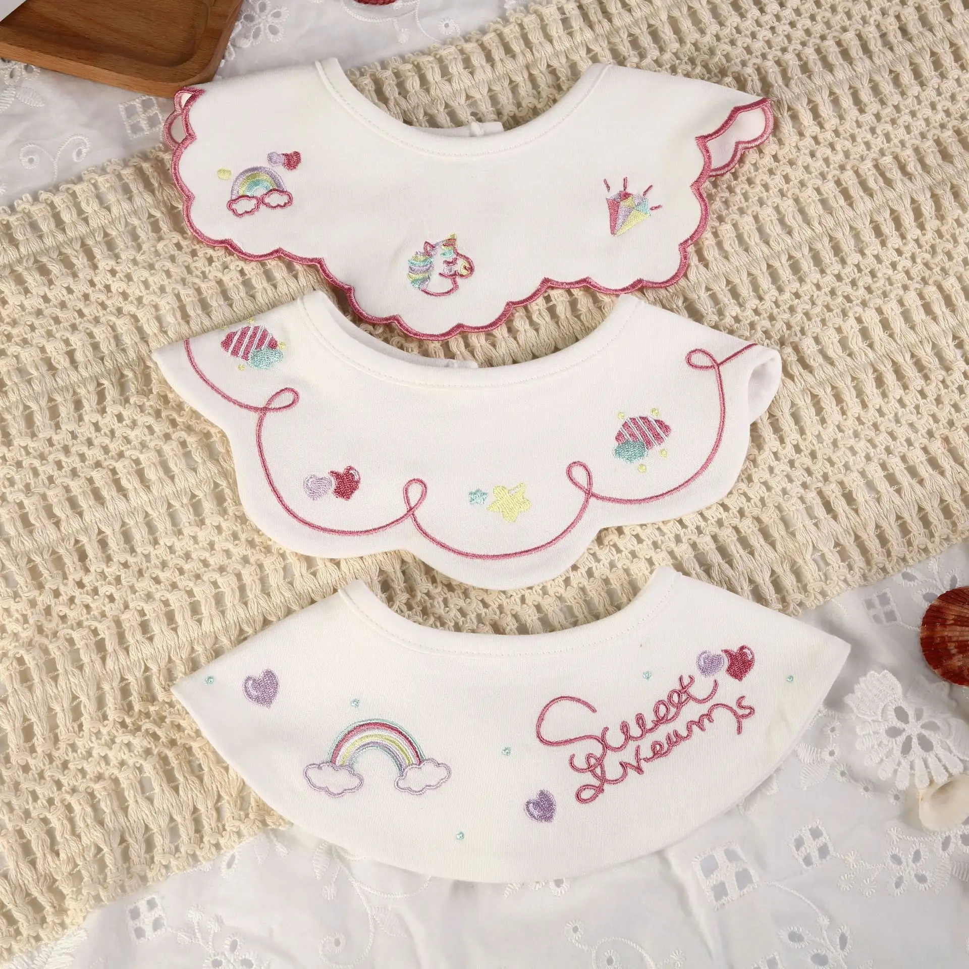 Pure Cotton Baby Bibs Anti-Vomiting Water Absorbent 360 Rotatable - Image 9