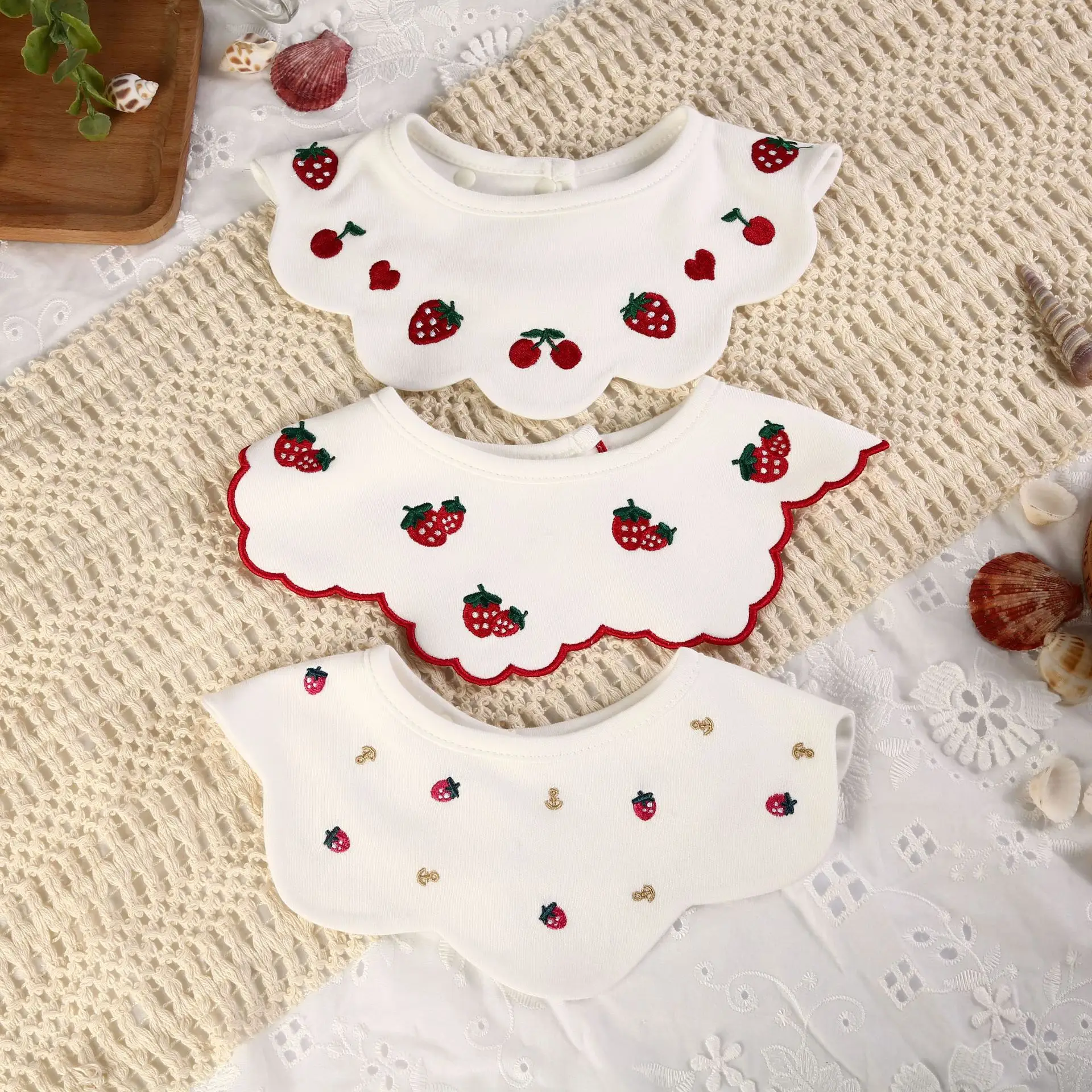 Pure Cotton Baby Bibs Anti-Vomiting Water Absorbent 360 Rotatable - Image 11