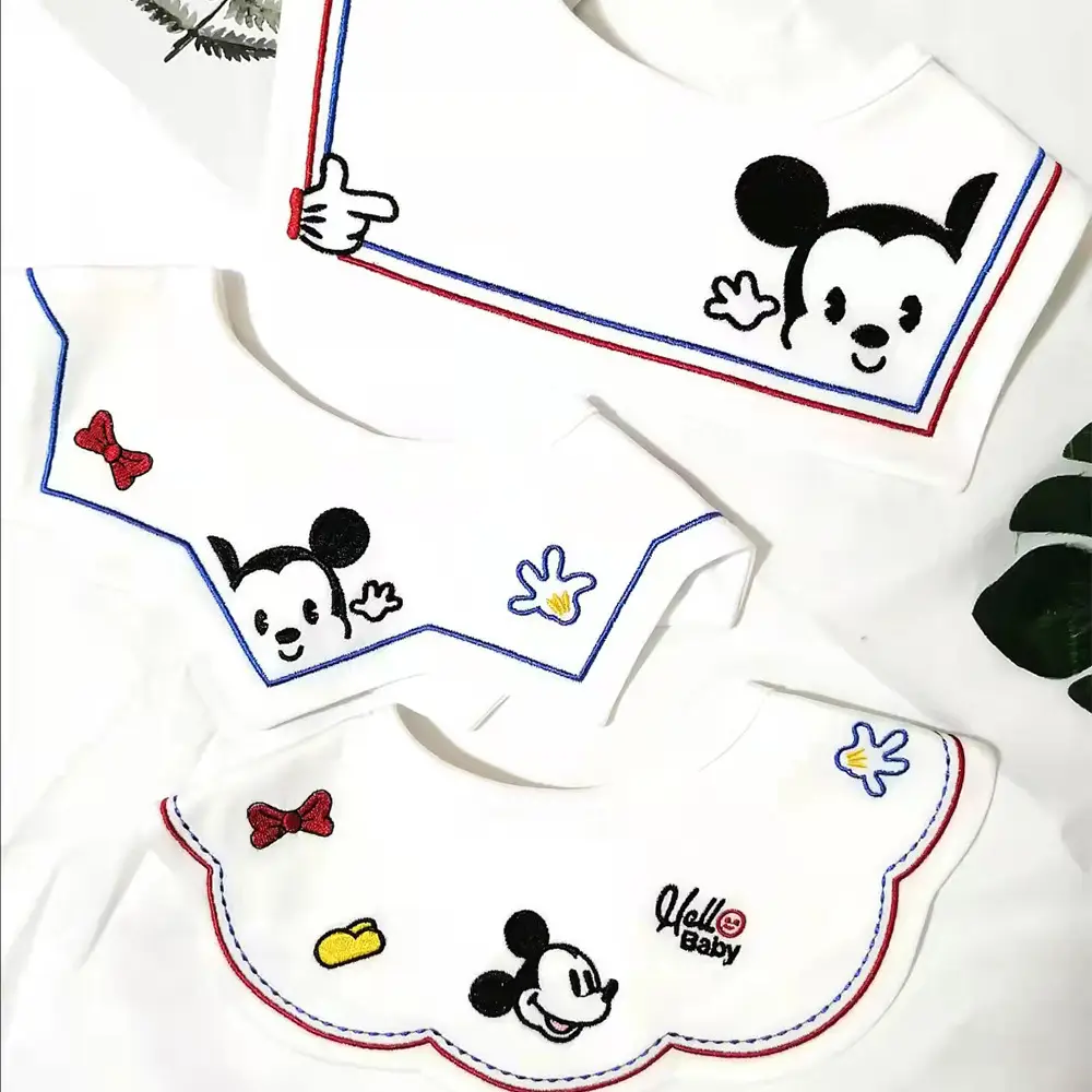 Pure Cotton Baby Bibs Anti-Vomiting Water Absorbent 360 Rotatable - Image 15