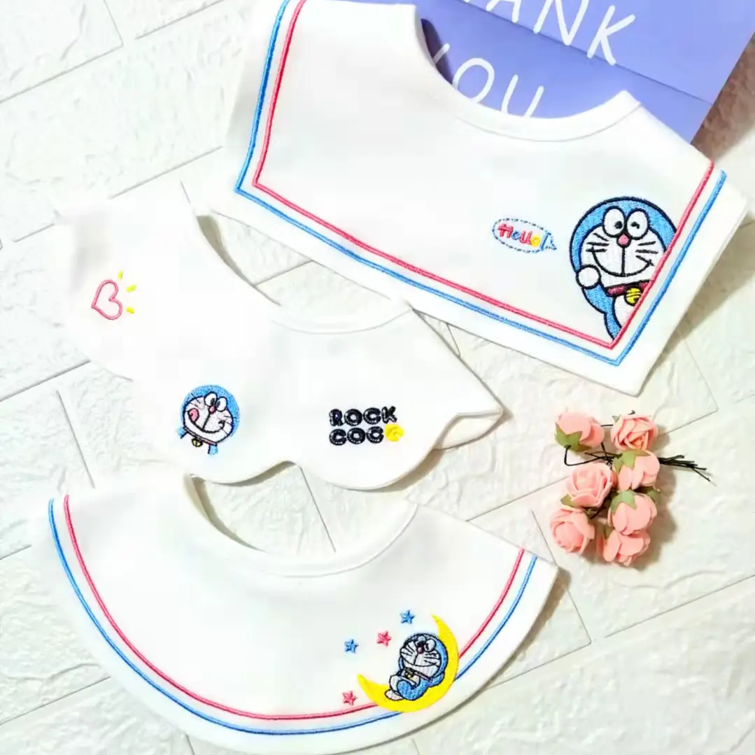 Pure Cotton Baby Bibs Anti-Vomiting Water Absorbent 360 Rotatable - Image 16