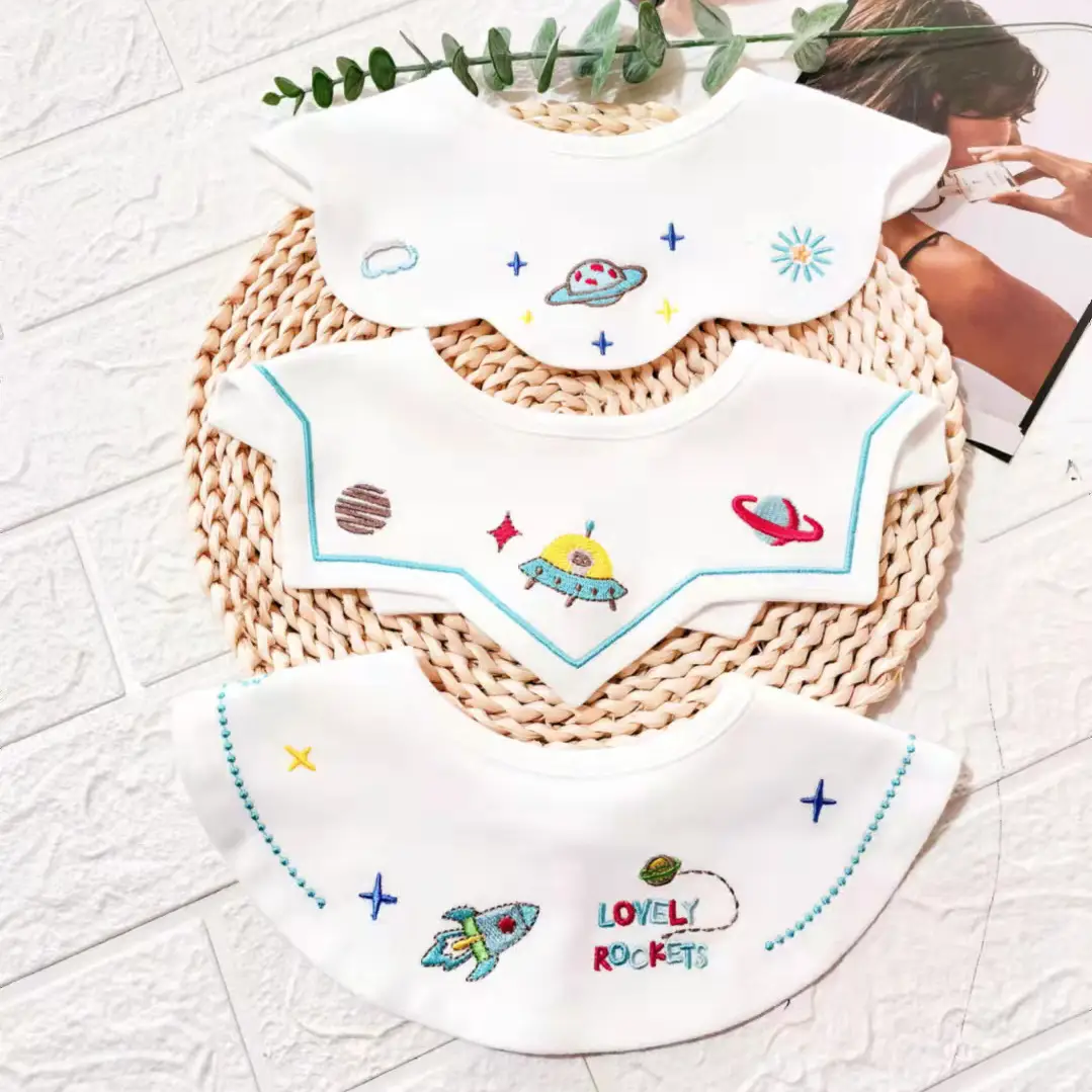 Pure Cotton Baby Bibs Anti-Vomiting Water Absorbent 360 Rotatable - Image 18