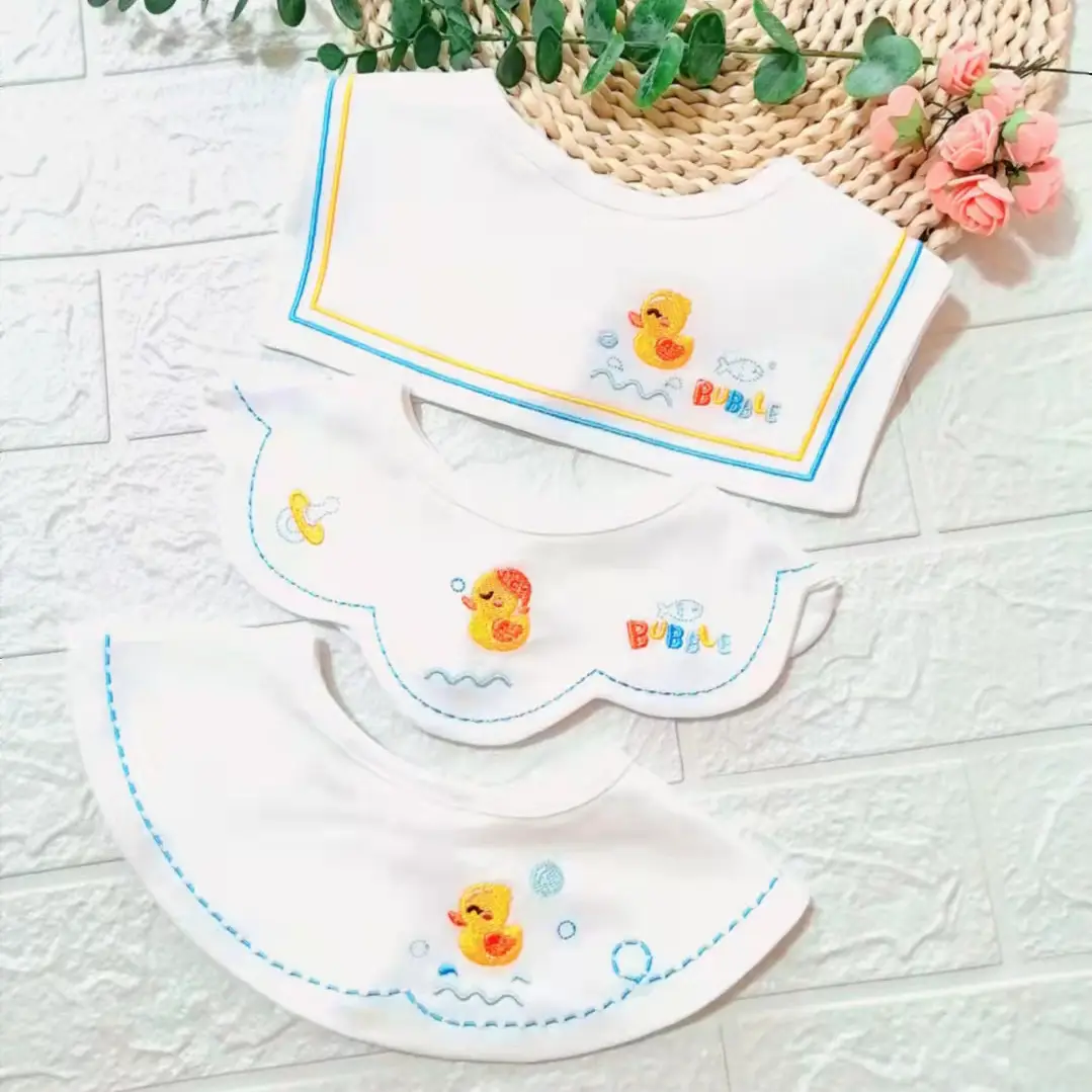 Pure Cotton Baby Bibs Anti-Vomiting Water Absorbent 360 Rotatable - Image 19