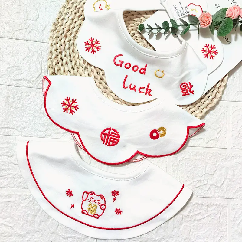 Pure Cotton Baby Bibs Anti-Vomiting Water Absorbent 360 Rotatable - Image 21