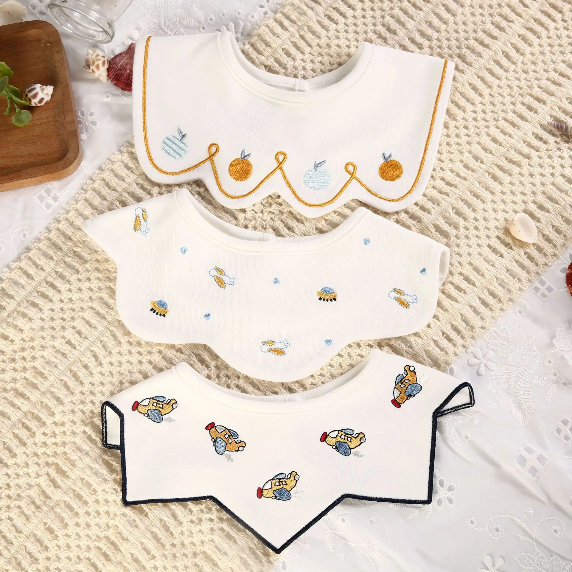 Pure Cotton Baby Bibs Anti-Vomiting Water Absorbent 360 Rotatable - Image 25